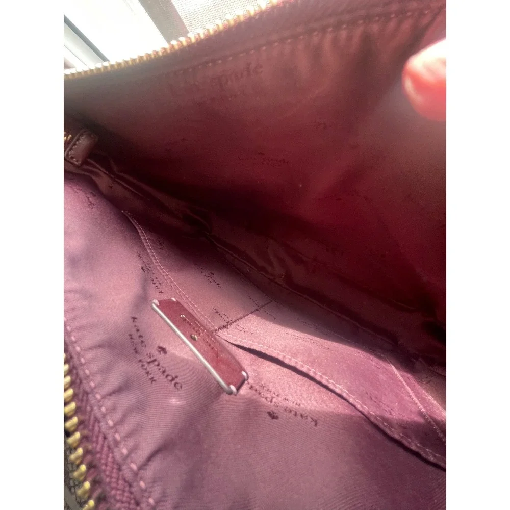 Kate Spade Spade Flower Signature Crossbody Bag – Burgundy
